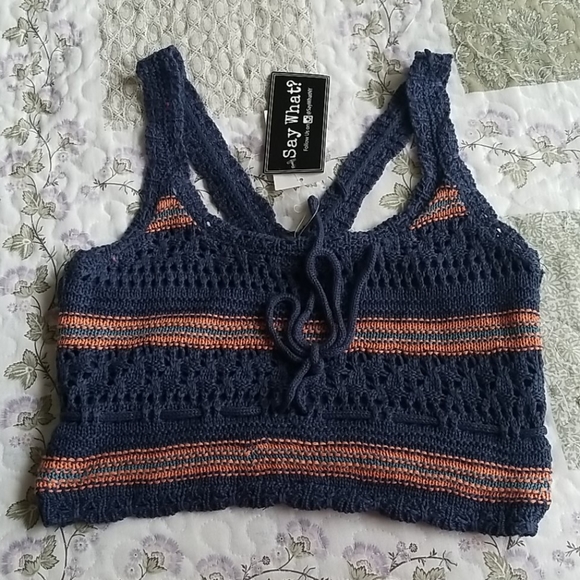 Say What Round Neck Sleeveless Tank Top Size S - Picture 5 of 13